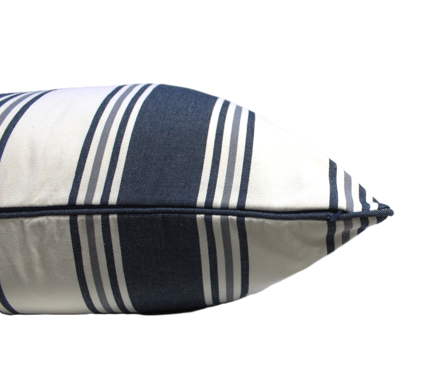 Navy Large Stripe Cushion Cover by Acacia Textiles