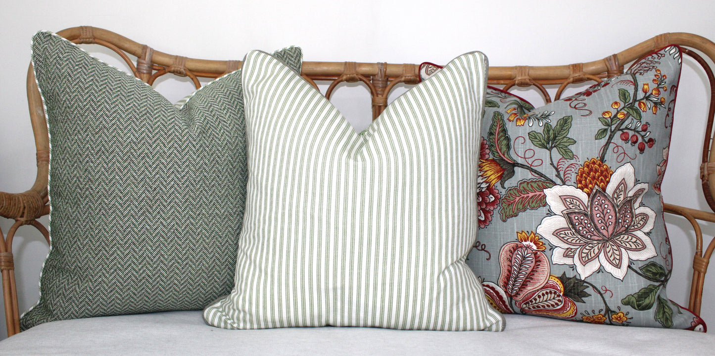 Coney Olive Reversible Cushion Covers by Warwick Fabrics