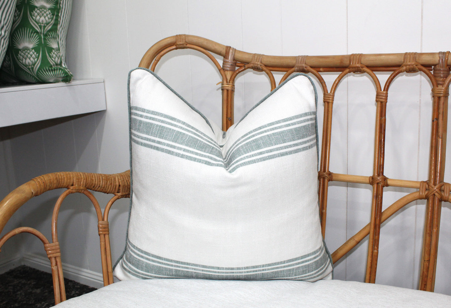 Large Bold Striped Navy Stripe Cushion covers