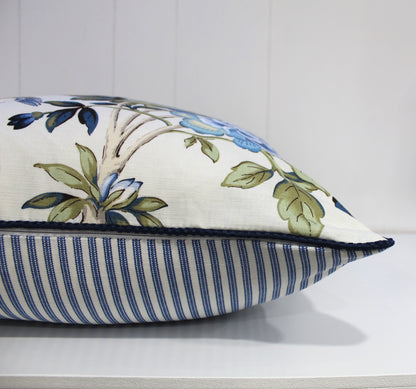 Waverly Mudan Porcelain Blue cushion
