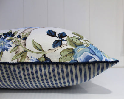 Waverly Mudan Porcelain Blue cushion