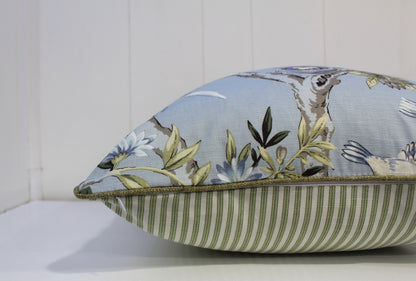 Mudan Chambray Light Blue Cushion