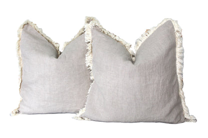 Linen Pillows with fringe