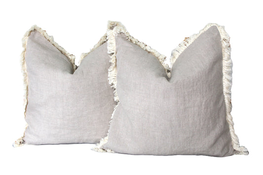 Linen Pillows with fringe