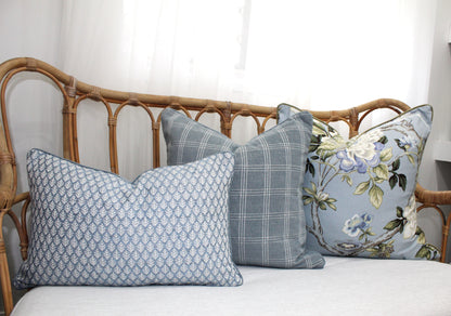 Mudan Chambray Light Blue Cushion