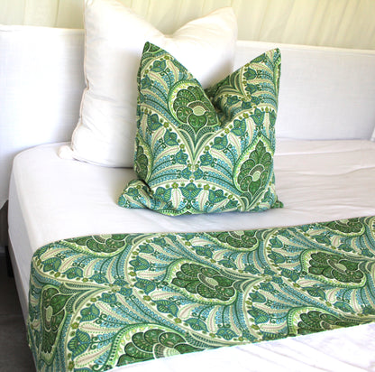 Tommy bahama bed runner + cushion cover. Bed Set