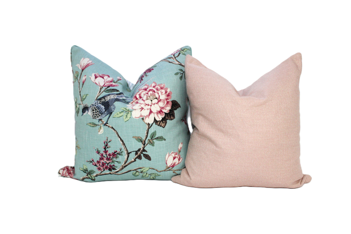 Sunbrella Slub Pink Cushion Covers