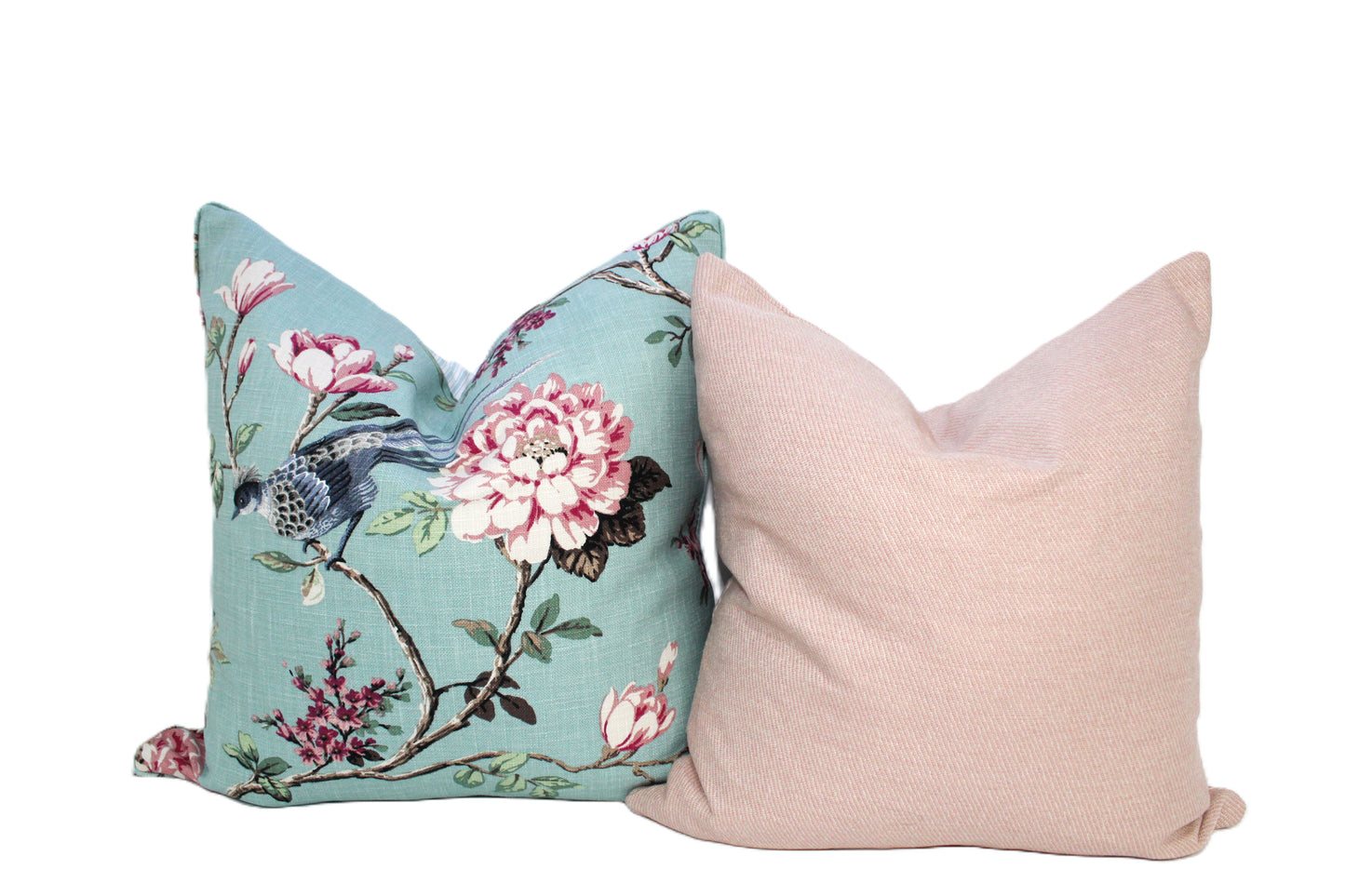 Sunbrella Slub Pink Cushion Covers