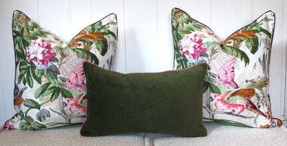 Pair of Beautiful Large Exotic Bird Cushions