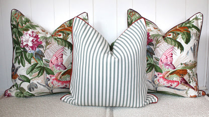 Pair of Beautiful Large Exotic Bird Cushions