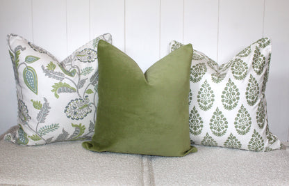 Meera Sage green cushion covers