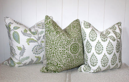 Meera Sage green cushion covers