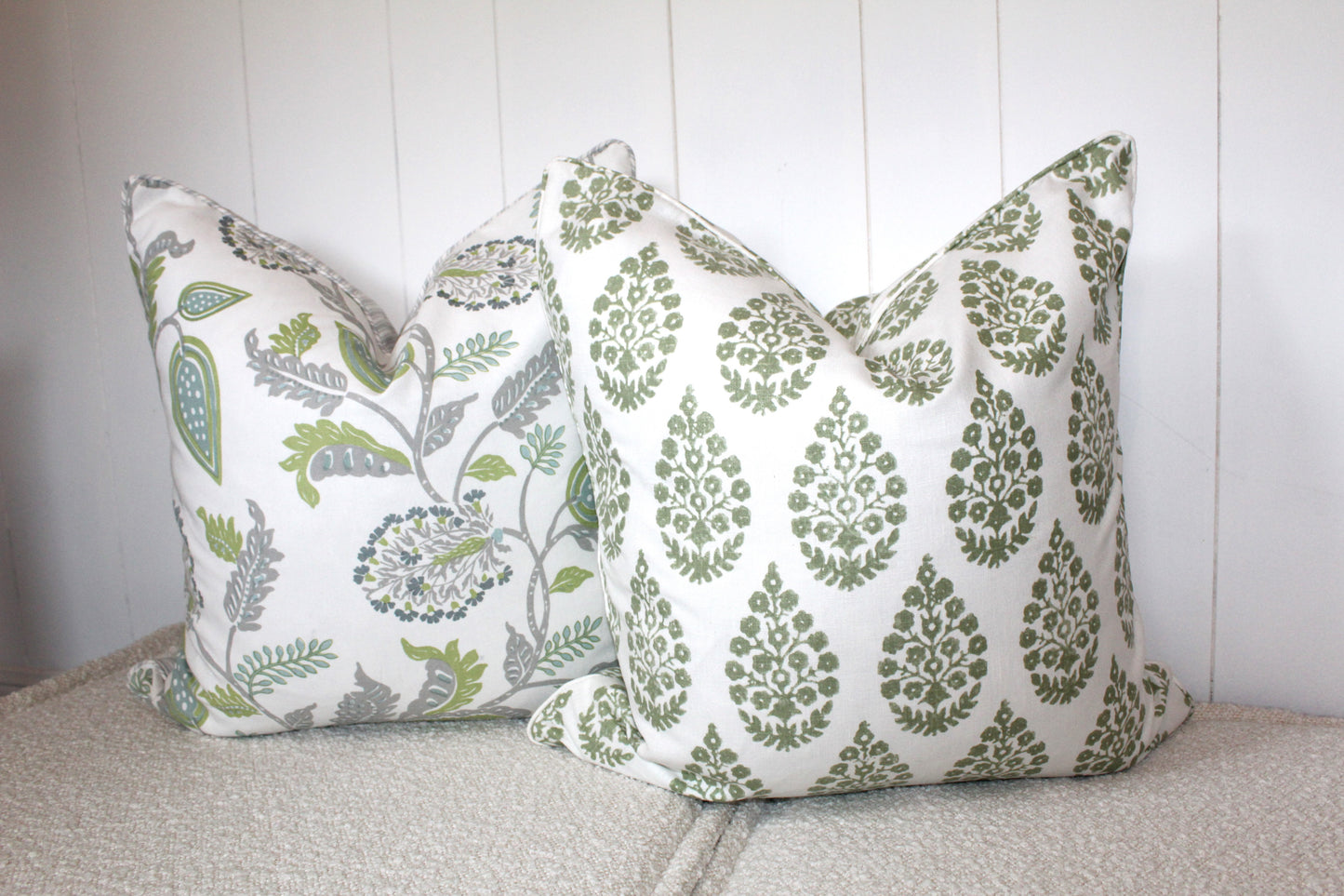 Meera Sage green cushion covers
