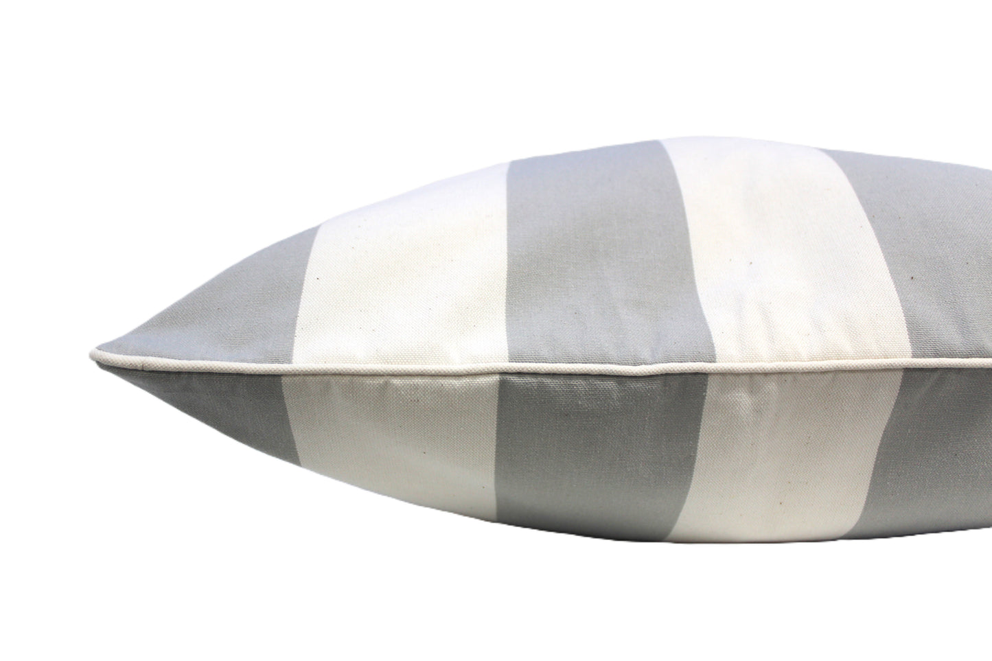 Grey Large Stripe Cushion Cover by Acacia Textiles