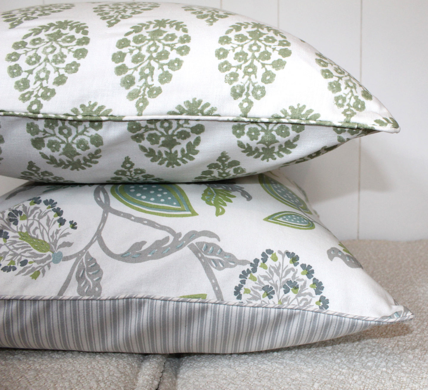 Palampore Cushion covers Green Colorway by Laura & Kiran