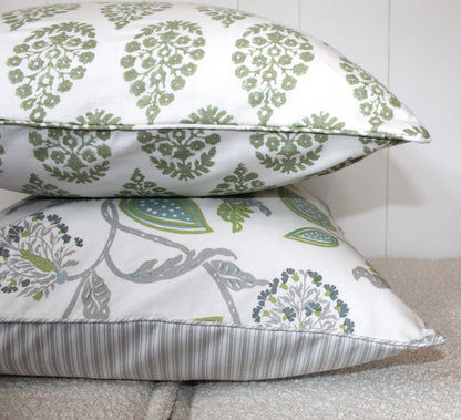 Palampore Cushion covers Green Colorway by Laura & Kiran