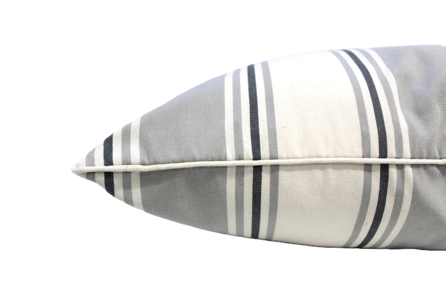 Large Grey Stripe Cushion Cover by Acacia Textiles