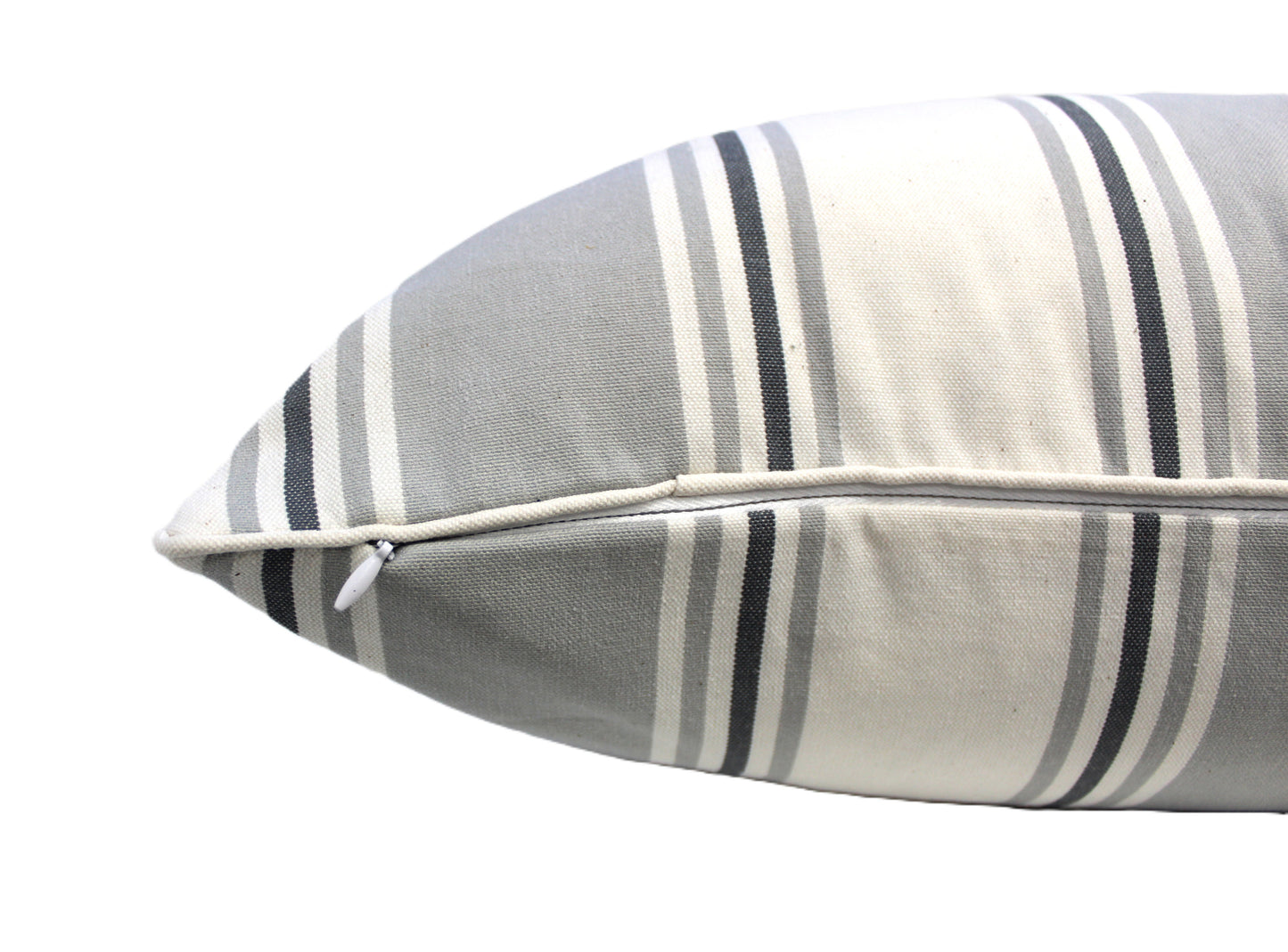 Large Grey Stripe Cushion Cover by Acacia Textiles