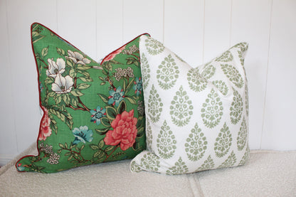 Meera Sage green cushion covers