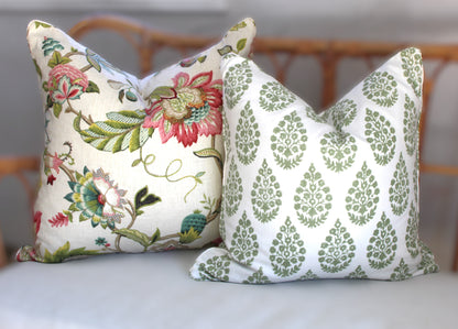 Meera Sage green cushion covers