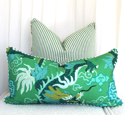Jai Green Dragon Cushion cover