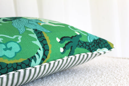 Jai Green Dragon Cushion cover