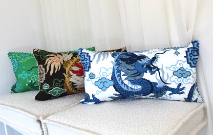 Jai Green Dragon Cushion cover