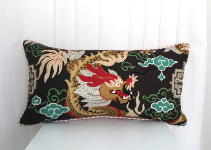 Jai Green Dragon Cushion cover