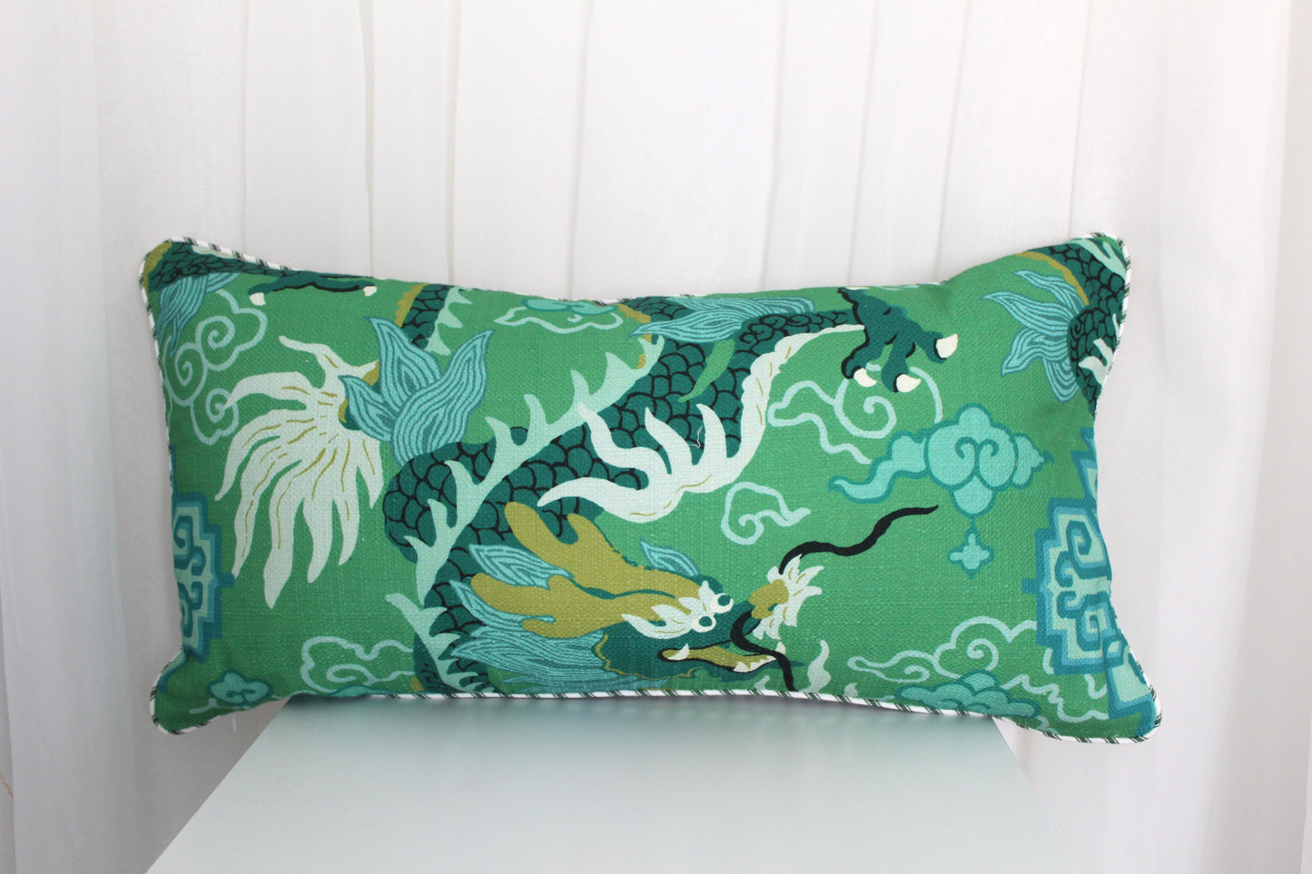 Jai Green Dragon Cushion cover