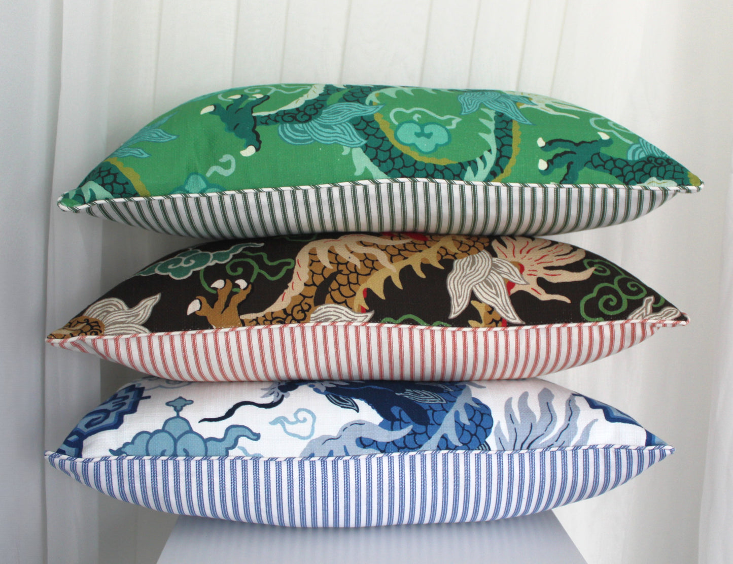 Jai Green Dragon Cushion cover