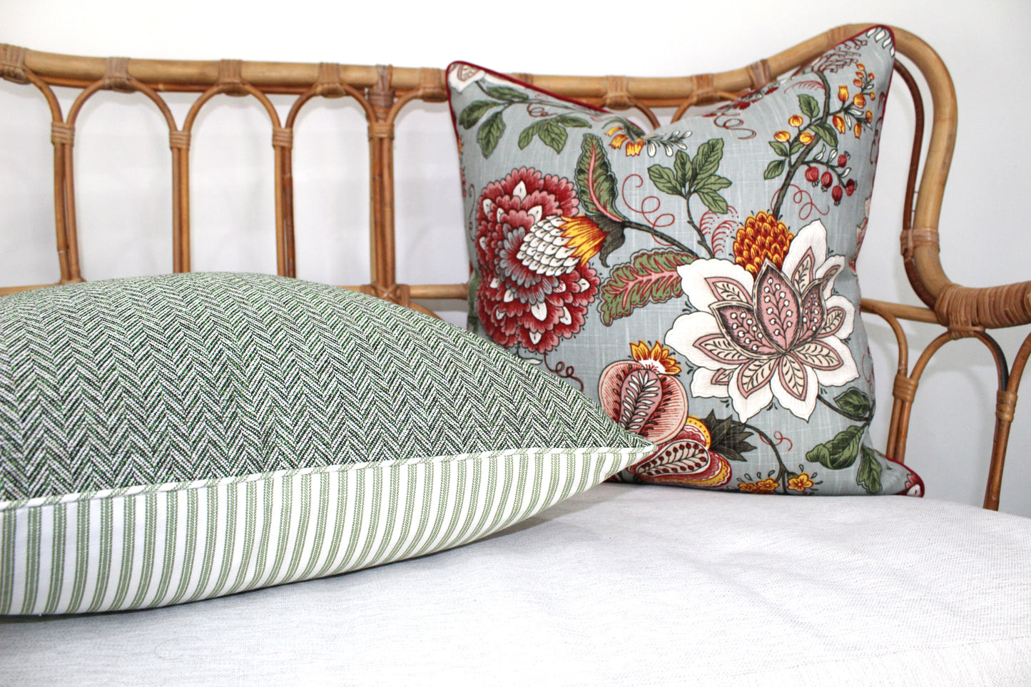 Coney Olive Reversible Cushion Covers by Warwick Fabrics