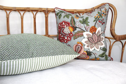 Coney Olive Reversible Cushion Covers by Warwick Fabrics