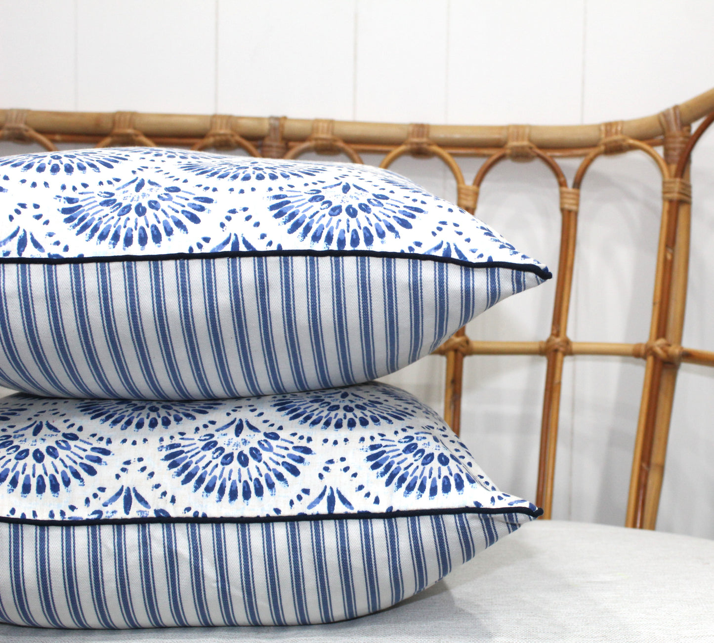 Amelia Twill in Blue Cushion covers 40x40