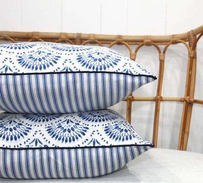 Amelia Twill in Blue Cushion covers 40x40