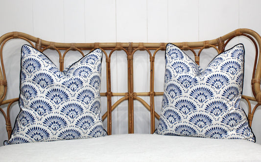 Amelia Twill in Blue Cushion covers 40x40