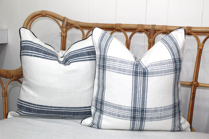 Large Bold Striped Navy Stripe Cushion covers
