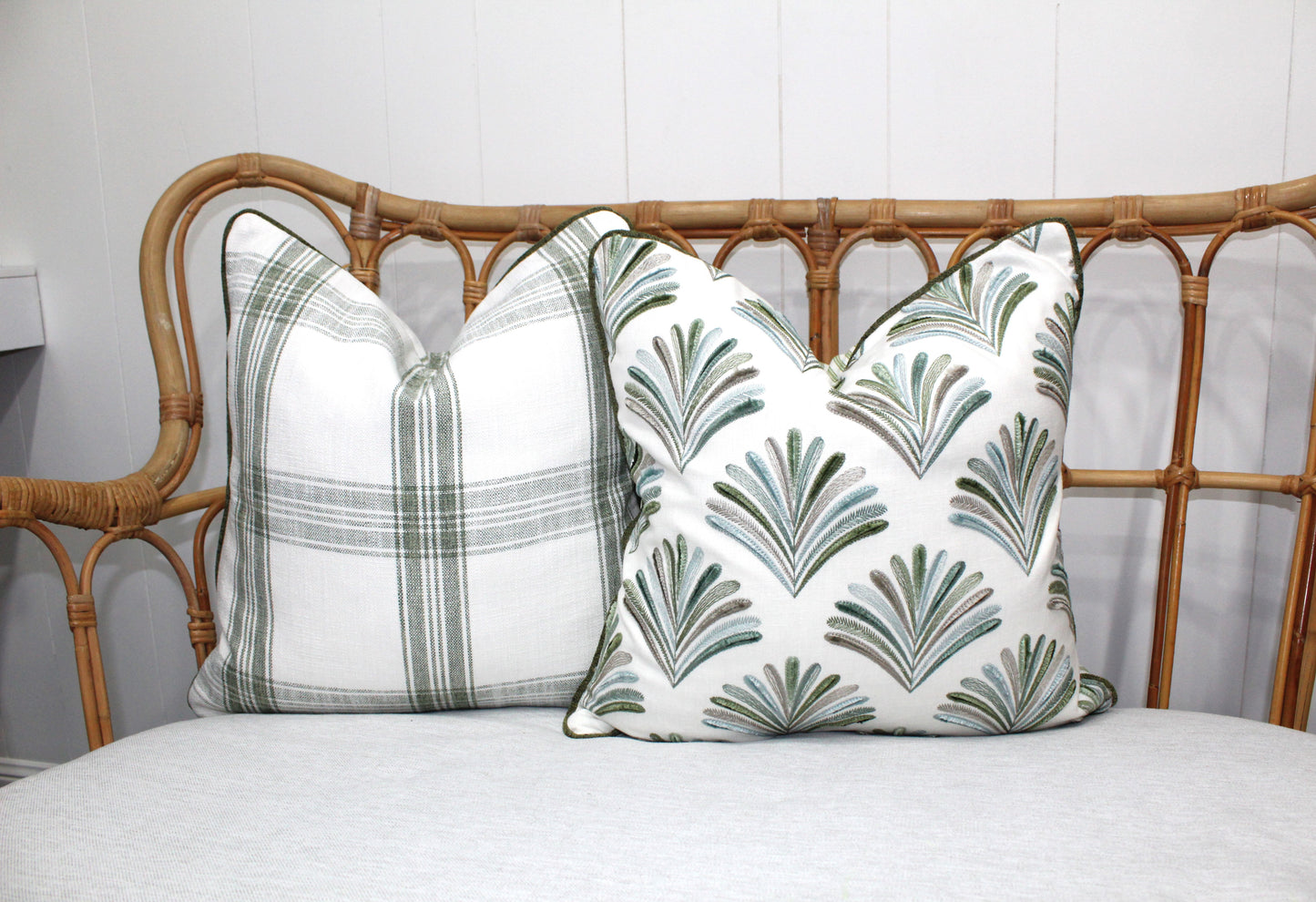 Large Bold Check Forest Green Cushion covers by Charles Parsons