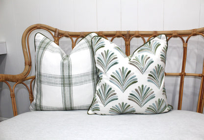 Large Bold Check Forest Green Cushion covers by Charles Parsons