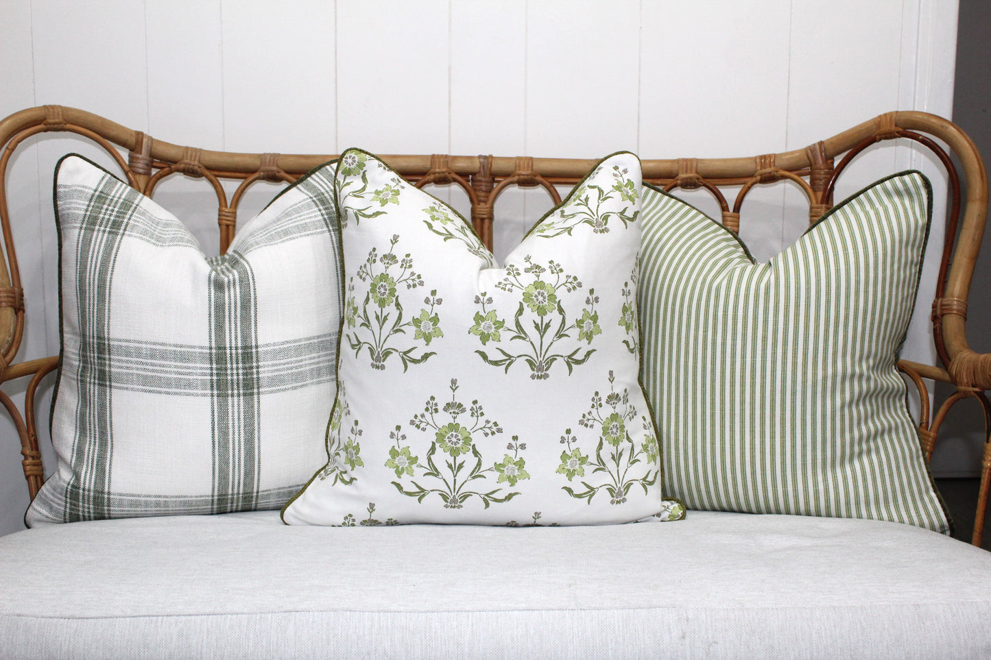 Large Bold Check Forest Green Cushion covers by Charles Parsons