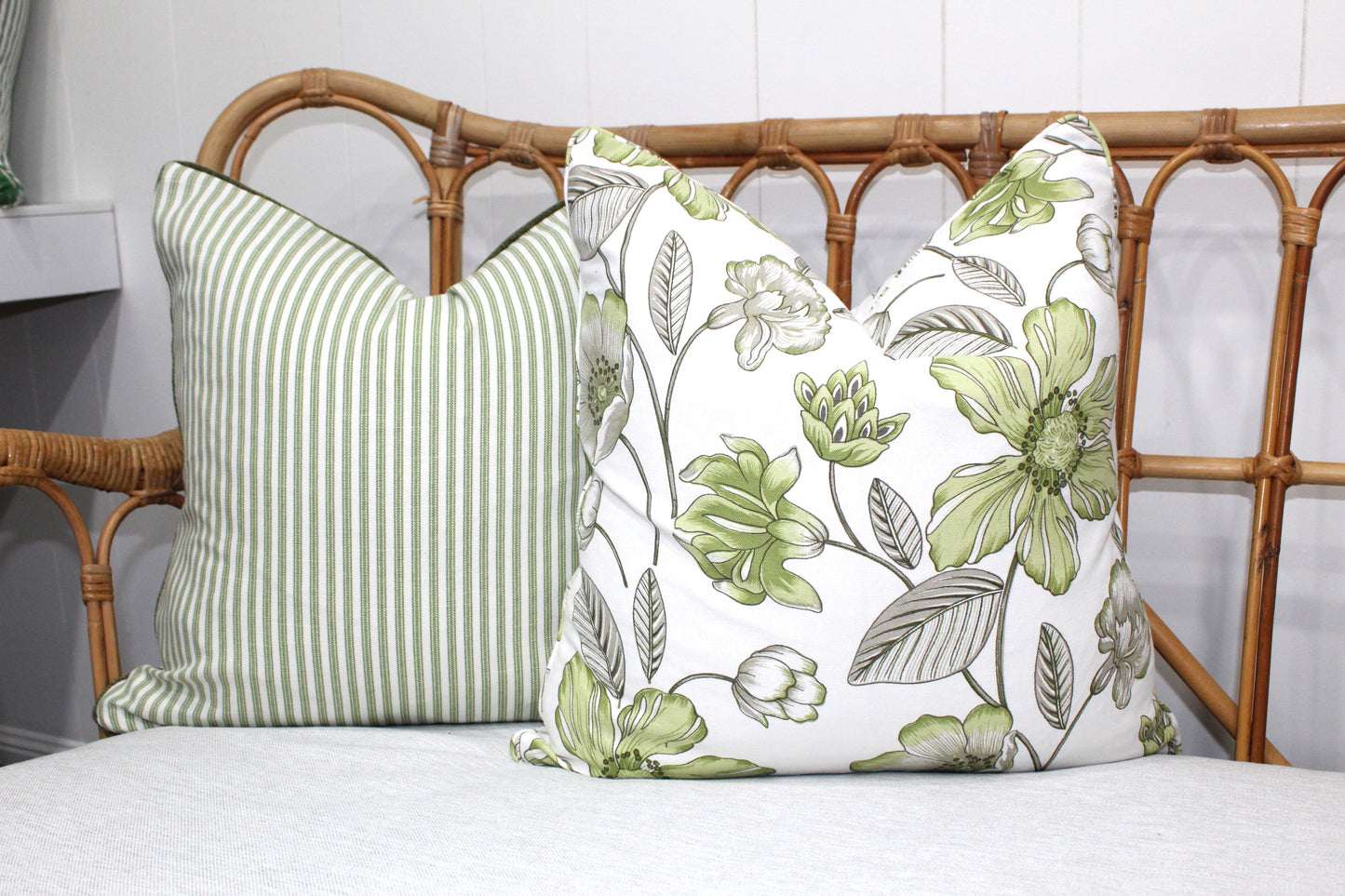 Sage Floral Cushion Covers by Laura & Kiran