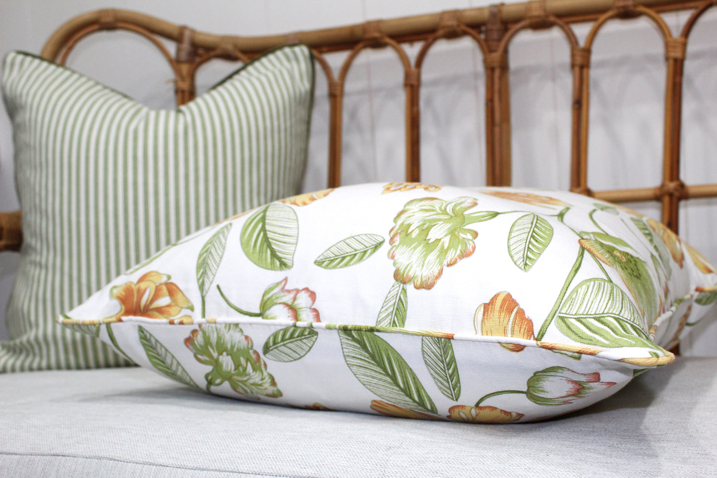 Orange Floral Cushion Covers by Laura & Kiran