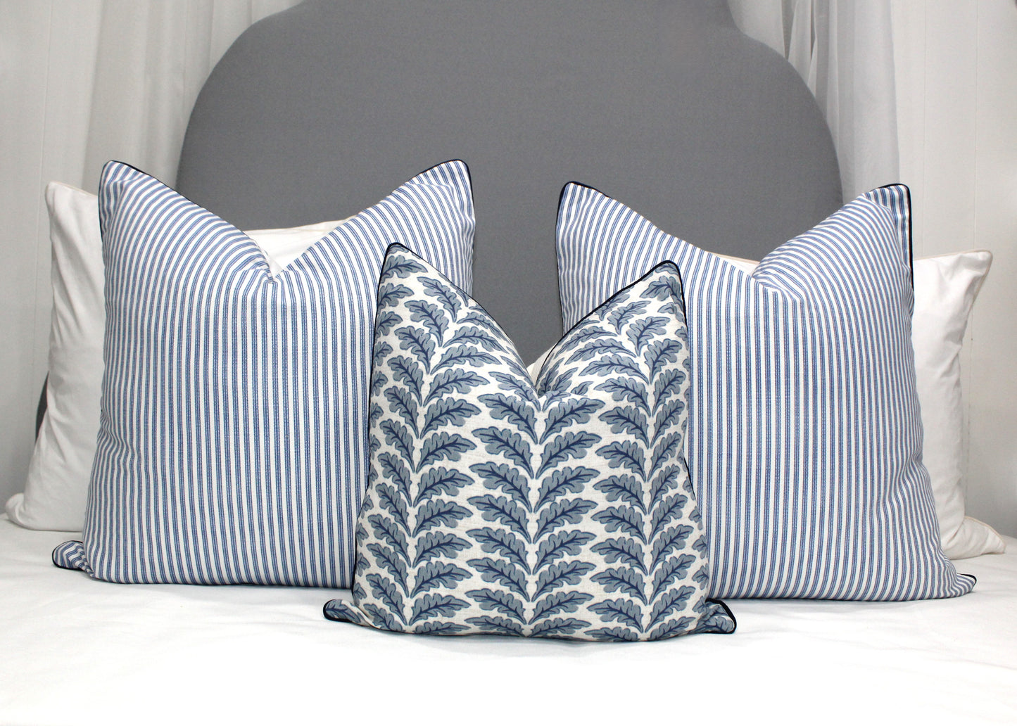 Woodcote Navy Misty Olive Green  Cushion covers