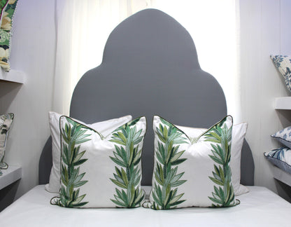 Eucalyptus Green Embroidered Cushion covers 60x60
