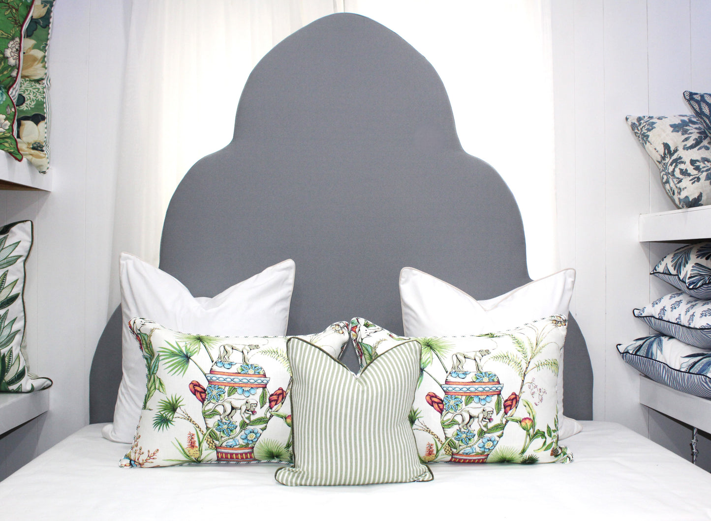 Pair of Thibaut Tropical Fantasy Cream F95768
