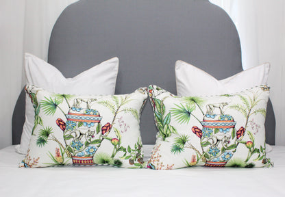 Pair of Thibaut Tropical Fantasy Cream F95768