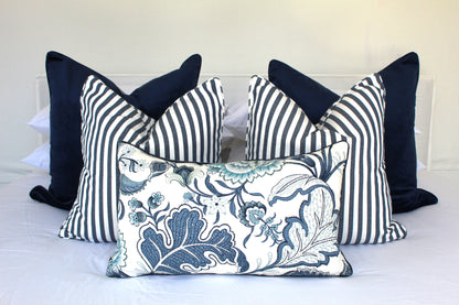 Bohemian Blossom Linen Lumbar Cushion Covers