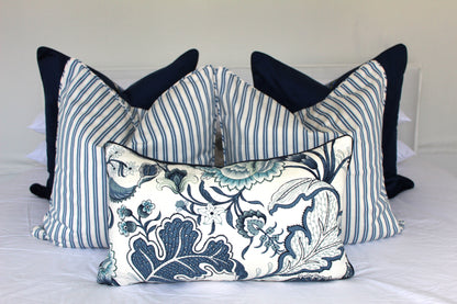 Bohemian Blossom Linen Lumbar Cushion Covers