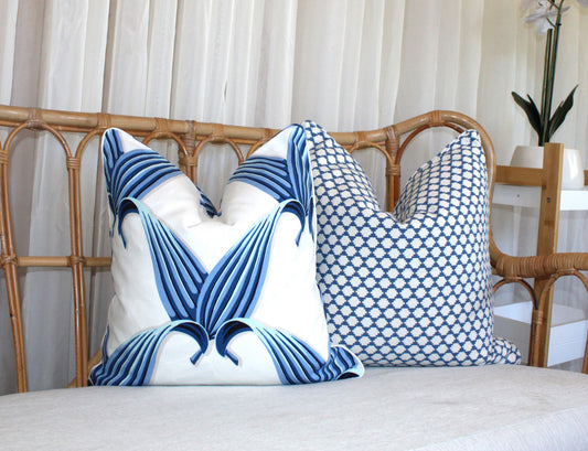 Blue Leaf Cushion covers