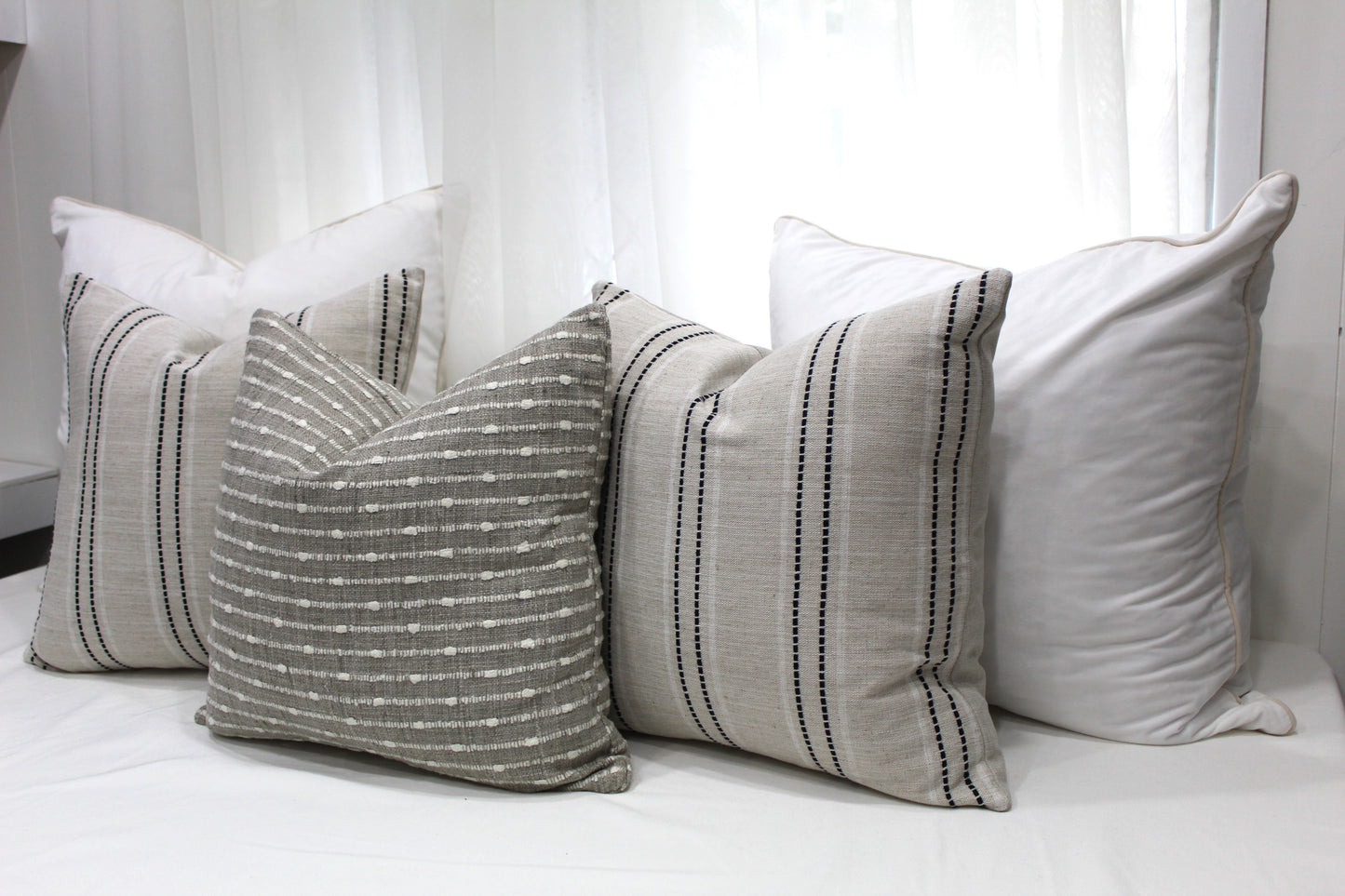 Striped Country Style cushion covers