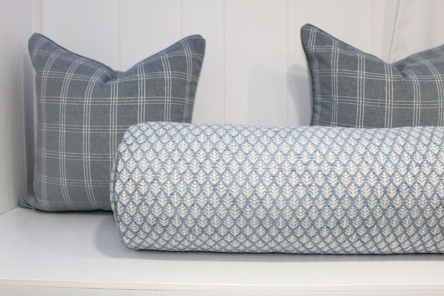 Duckegg Leaf Basketweave Cushion Covers